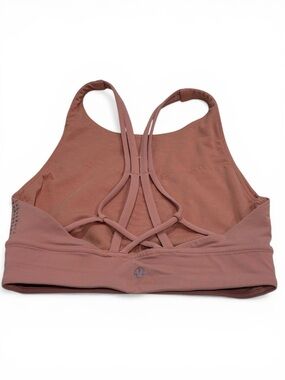 Lululemon Sports Bra Womens 4 Pink Strappy Crossback Yoga Athletic Soul Cycle